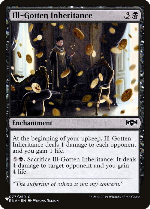 Ill-Gotten Inheritance (LIST-RNA-77) - The List