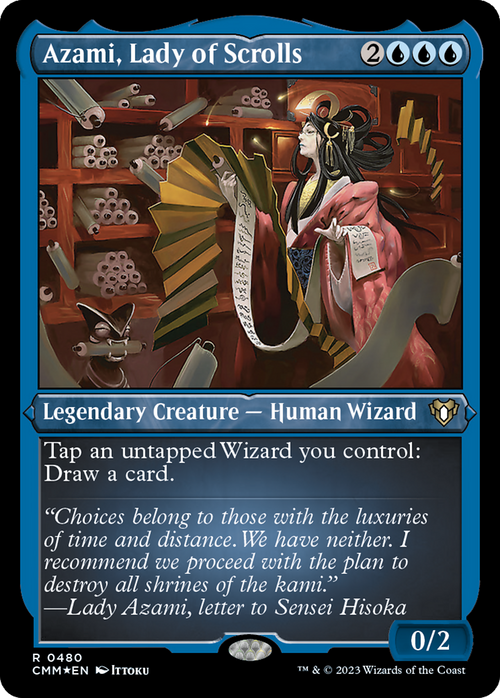 Azami, Lady of Scrolls (Foil Etched) (CMM-480) - Commander Masters Foil