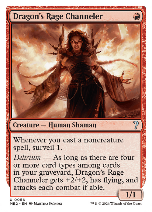 Dragon's Rage Channeler (White Border) (MB2-056) - Mystery Booster 2