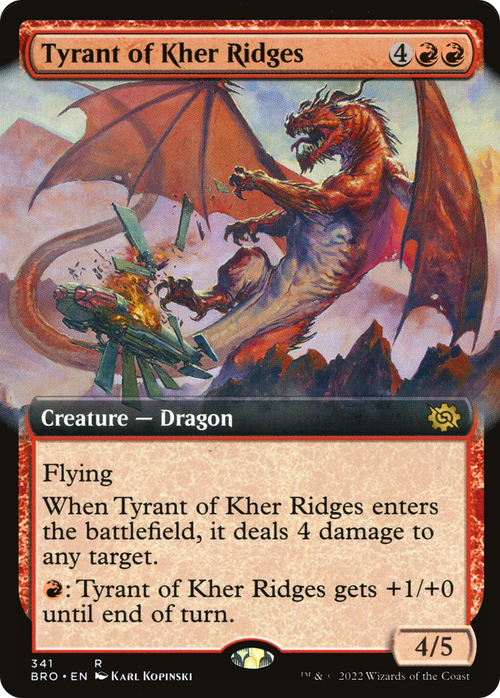 Tyrant of Kher Ridges (Extended Art) (BRO-341) - The Brothers' War: (Extended Art) Foil