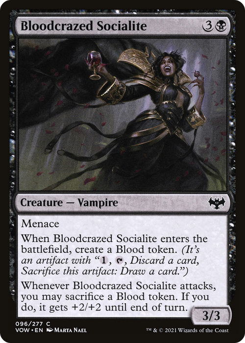Bloodcrazed Socialite (VOW-096) - Innistrad: Crimson Vow Foil