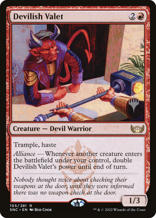 Devilish Valet (PPSNC-105) - Streets of New Capenna Promos