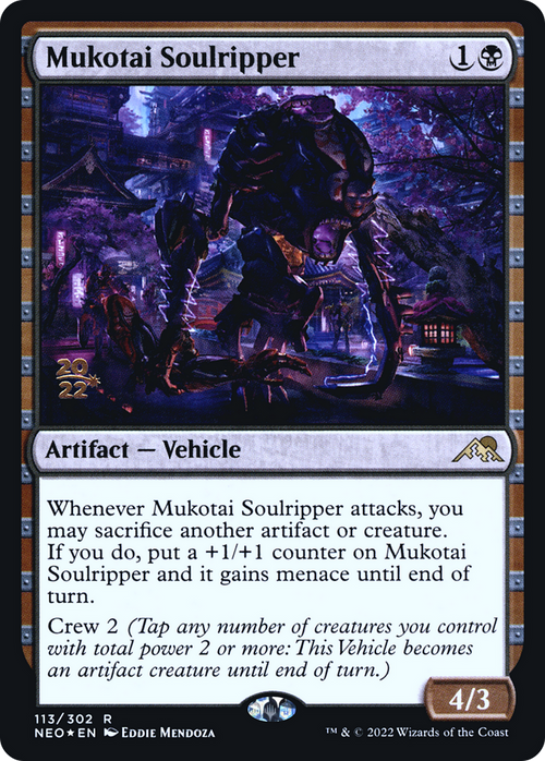 Mukotai Soulripper (PRE-113) - Kamigawa: Neon Dynasty Promos Foil