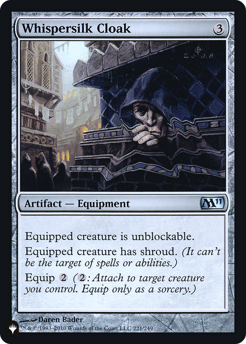 Whispersilk Cloak (M11) (LIST-221) - The List Foil