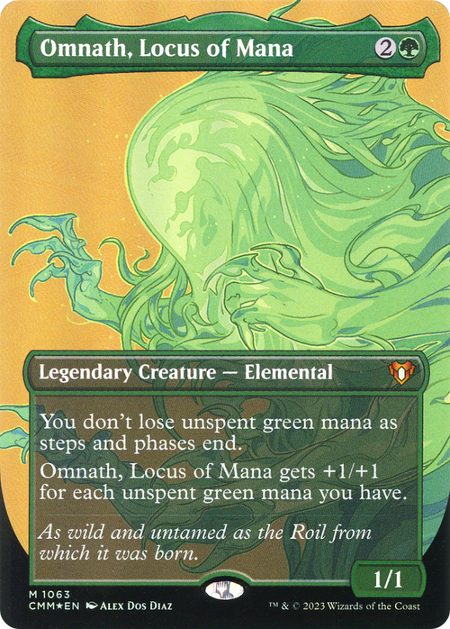 Omnath, Locus of Mana (Textured Foil) (CMM-1063) - Commander Masters (Borderless) Foil