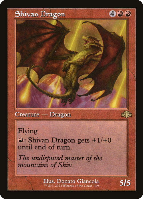 Shivan Dragon (Retro Frame) (DMR-329) - Dominaria Remastered Foil