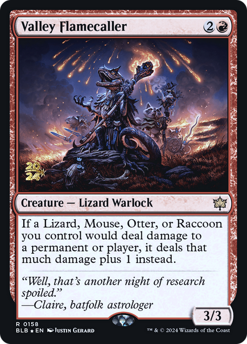Valley Flamecaller (PRE-158) - Bloomburrow Promos Foil