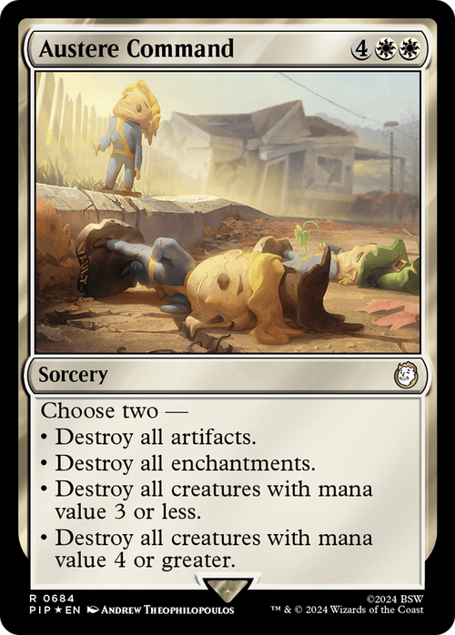 Austere Command (Surge Foil) (PIP-684) - Fallout Foil