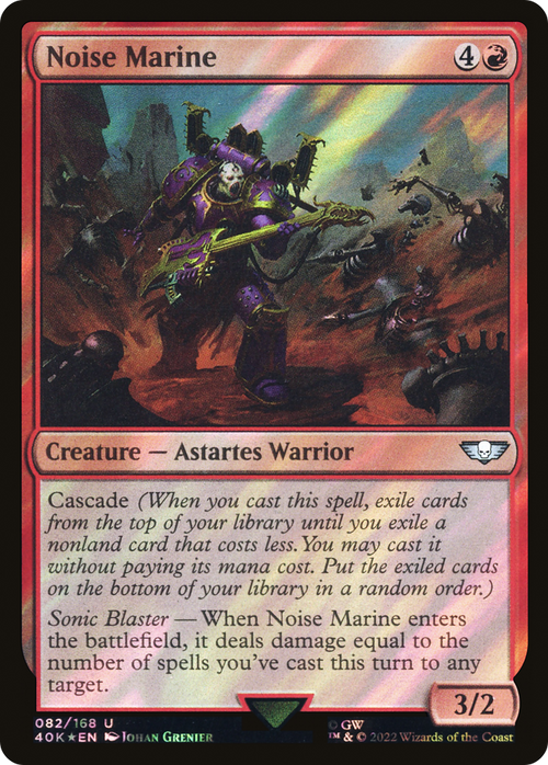 Noise Marine (Surge Foil) (40K-082) - Warhammer 40,000 Commander Foil