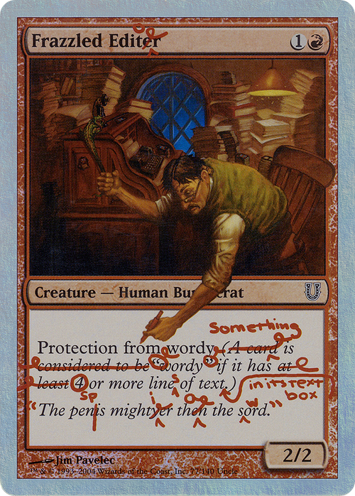 Frazzled Editor (Alternate Foil) (UNH-77★) - Unhinged Foil