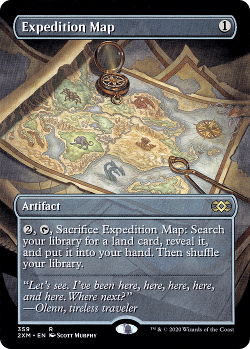 Expedition Map (Borderless) (2XM-359) - Double Masters (Borderless) Foil