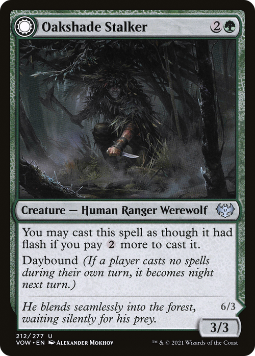 Oakshade Stalker (VOW-212) - Innistrad: Crimson Vow: (Double Faced Transform) Foil