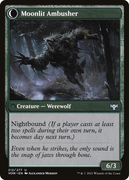 Oakshade Stalker (VOW-212) - Innistrad: Crimson Vow: (Double Faced Transform)