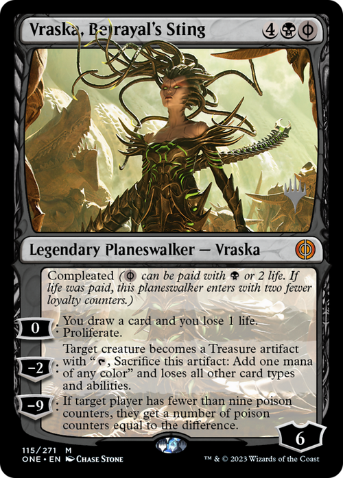Vraska, Betrayal's Sting (PPONE-115) - Phyrexia: All Will Be One Promos Foil