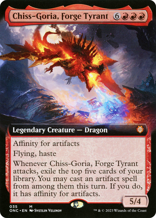 Chiss-Goria, Forge Tyrant (Extended Art) (ONC-035) - Phyrexia: All Will Be One Commander: (Extended Art) Foil