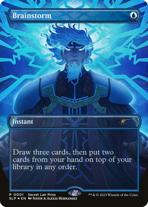 Brainstorm (SLP-001) - Secret Lair Showdown (Borderless) Foil