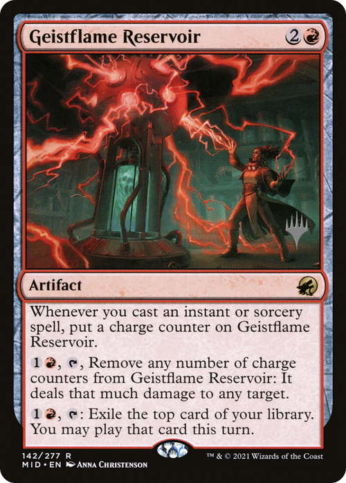 Geistflame Reservoir (PPMID-142P) - Innistrad: Midnight Hunt Promos