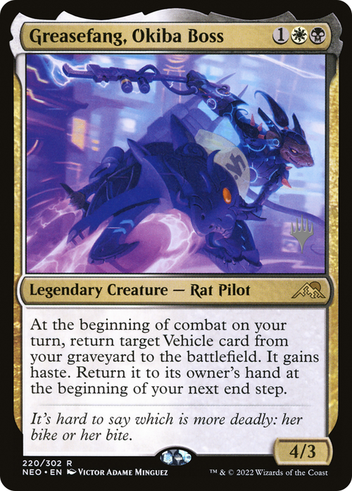 Greasefang, Okiba Boss (PPNEO-220) - Kamigawa: Neon Dynasty Promos