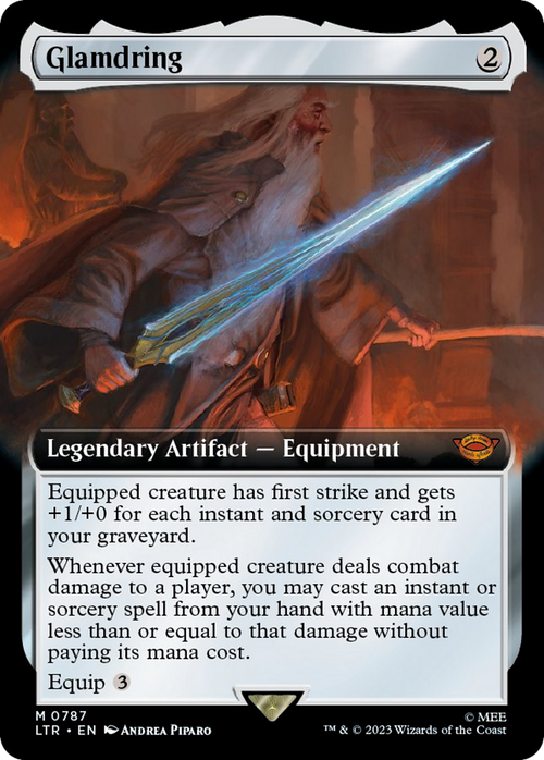 Glamdring (Extended Art) (Surge Foil) (LTR-787) - The Lord of the Rings: Tales of Middle-earth: (Extended Art) Foil