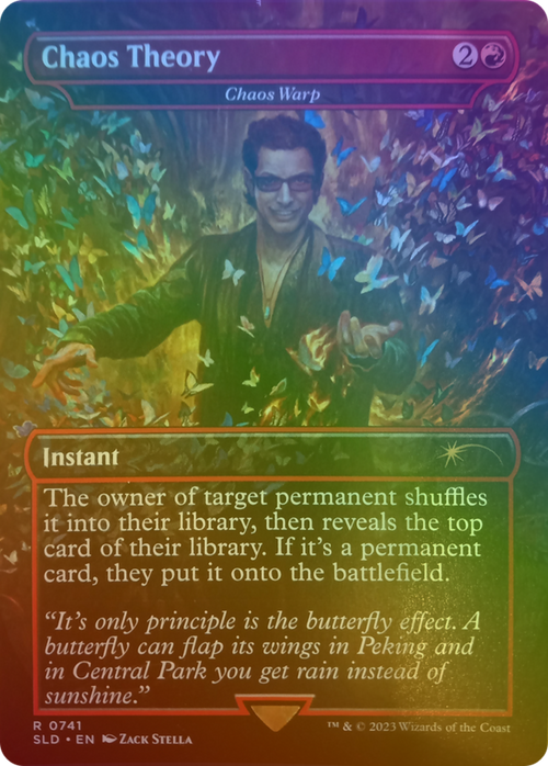 Chaos Theory - Chaos Warp (Rainbow Foil) (SLD-741) - Secret Lair Drop / Chaos Theory (Borderless) Foil