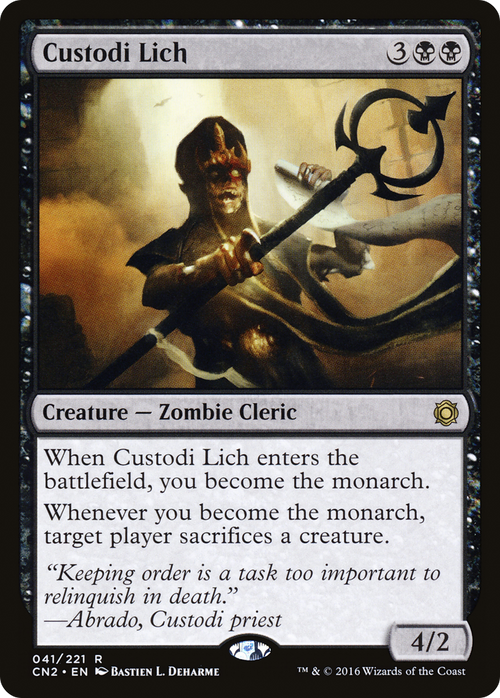 Custodi Lich (CN2-041) - Conspiracy: Take the Crown Foil