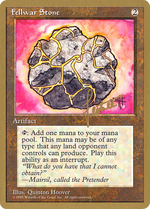Fellwar Stone - 1996 Bertrand Lestree (4ED) (WCD-) - Pro Tour Collector Set