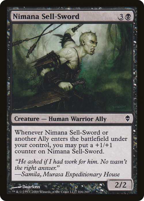 Nimana Sell-Sword (ZEN-106) - Zendikar Foil