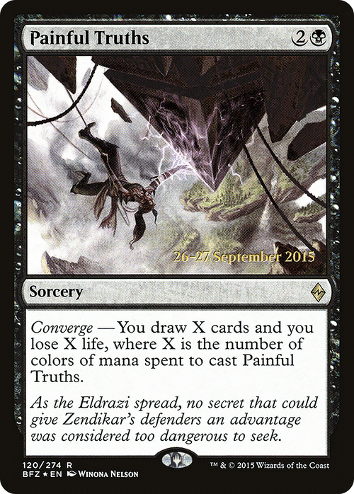Painful Truths (PRE-120S) - Battle for Zendikar Promos Foil