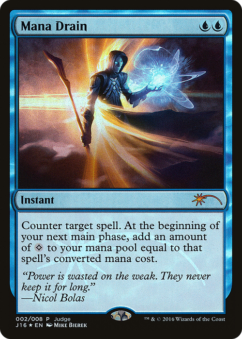 Mana Drain (JDG-002) - Judge Gift Cards 2016 Foil