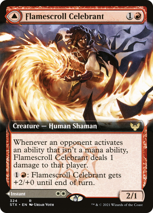 Flamescroll Celebrant (Extended Art) (STX-324) - Strixhaven: School of Mages: (Extended Art)