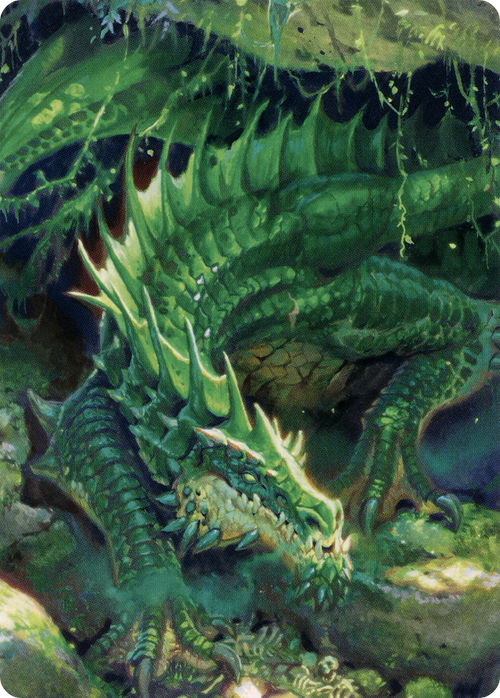 Lurking Green Dragon // Lurking Green Dragon (ACLB-001) - Battle for Baldur's Gate Art Series (Borderless)