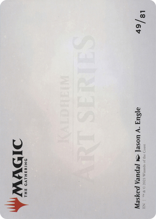 Masked Vandal // Masked Vandal (ASKHM-049) - Art Series: Kaldheim (Borderless) Foil