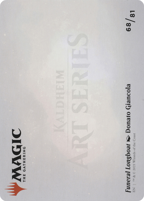 Funeral Longboat // Funeral Longboat (ASKHM-068) - Art Series: Kaldheim (Borderless) Foil