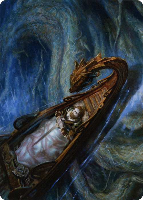Funeral Longboat // Funeral Longboat (ASKHM-068) - Art Series: Kaldheim (Borderless) Foil