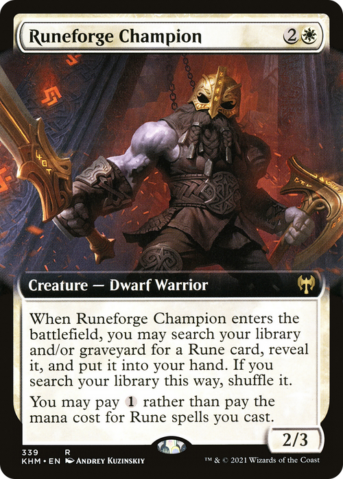 Runeforge Champion (Extended Art) (KHM-339) - Kaldheim: (Extended Art) Foil