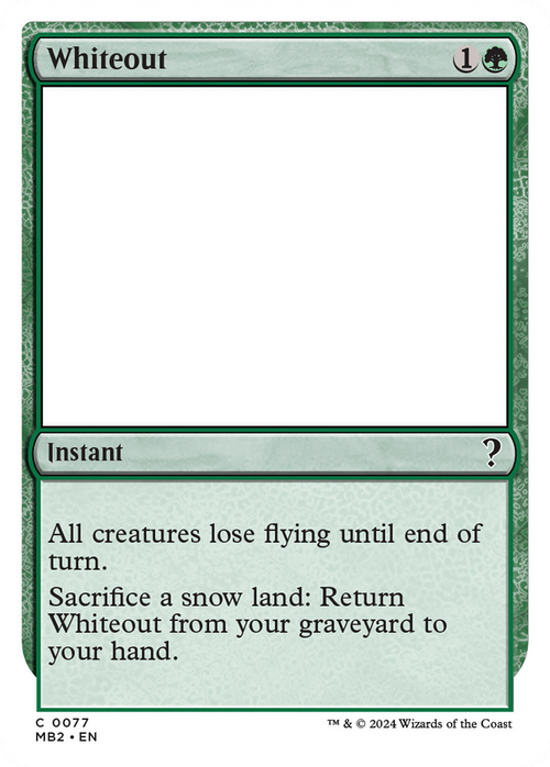Whiteout (White Border) (MB2-077) - Mystery Booster 2