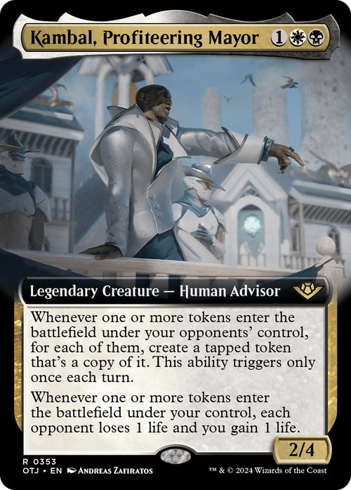 Kambal, Profiteering Mayor (Extended Art) (OTJ-353) - Outlaws of Thunder Junction: (Extended Art) Foil