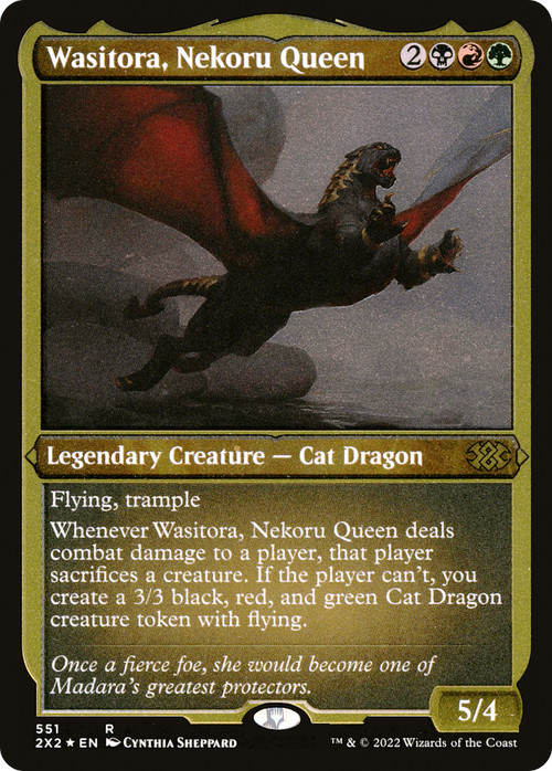 Wasitora, Nekoru Queen (Foil Etched) (2X2-551) - Double Masters 2022 Foil