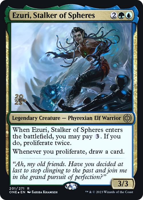 Ezuri, Stalker of Spheres (PRE-201) - Phyrexia: All Will Be One Promos Foil