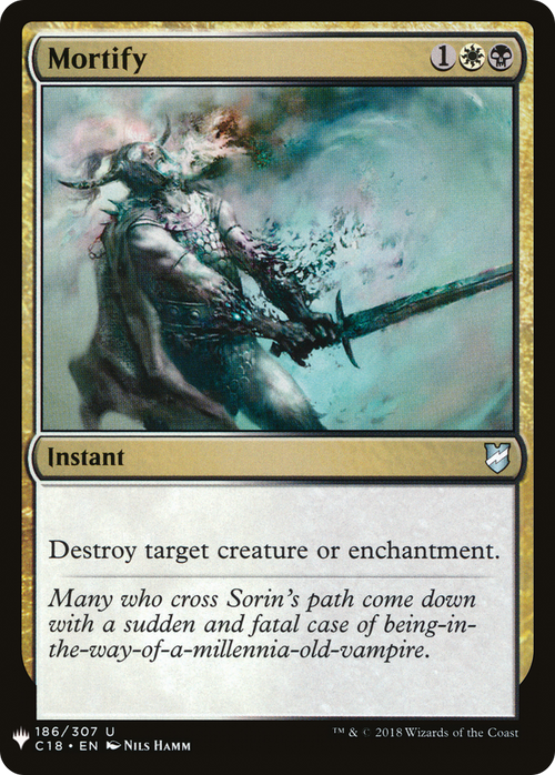 Mortify (C18) (LIST-C18-186) - The List