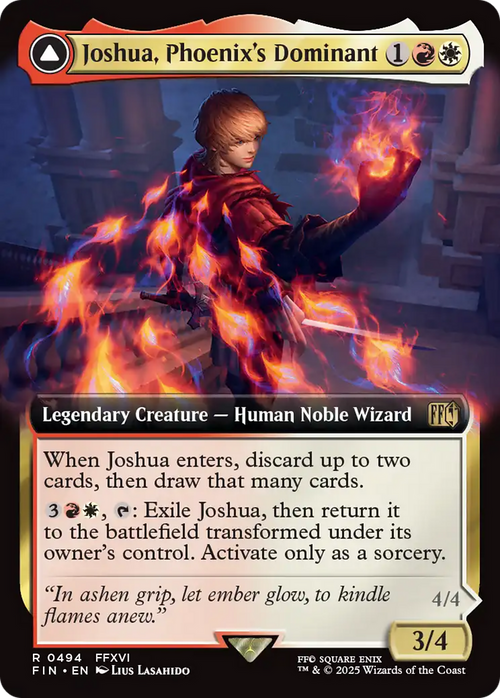 Joshua, Phoenix's Dominant (Extended Art) (FIN-494) - FINAL FANTASY: (enchantment, Extended Art)