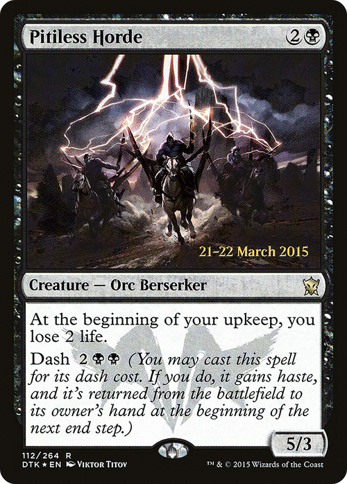 Pitiless Horde (PRE-112S) - Dragons of Tarkir Promos Foil