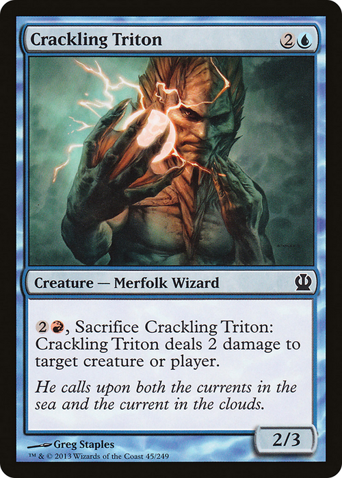 Crackling Triton (THS-045) - Theros Foil