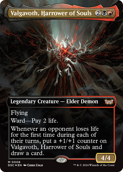 Valgavoth, Harrower of Souls (Borderless) (DSC-006) - Duskmourn: House of Horror Commander Foil