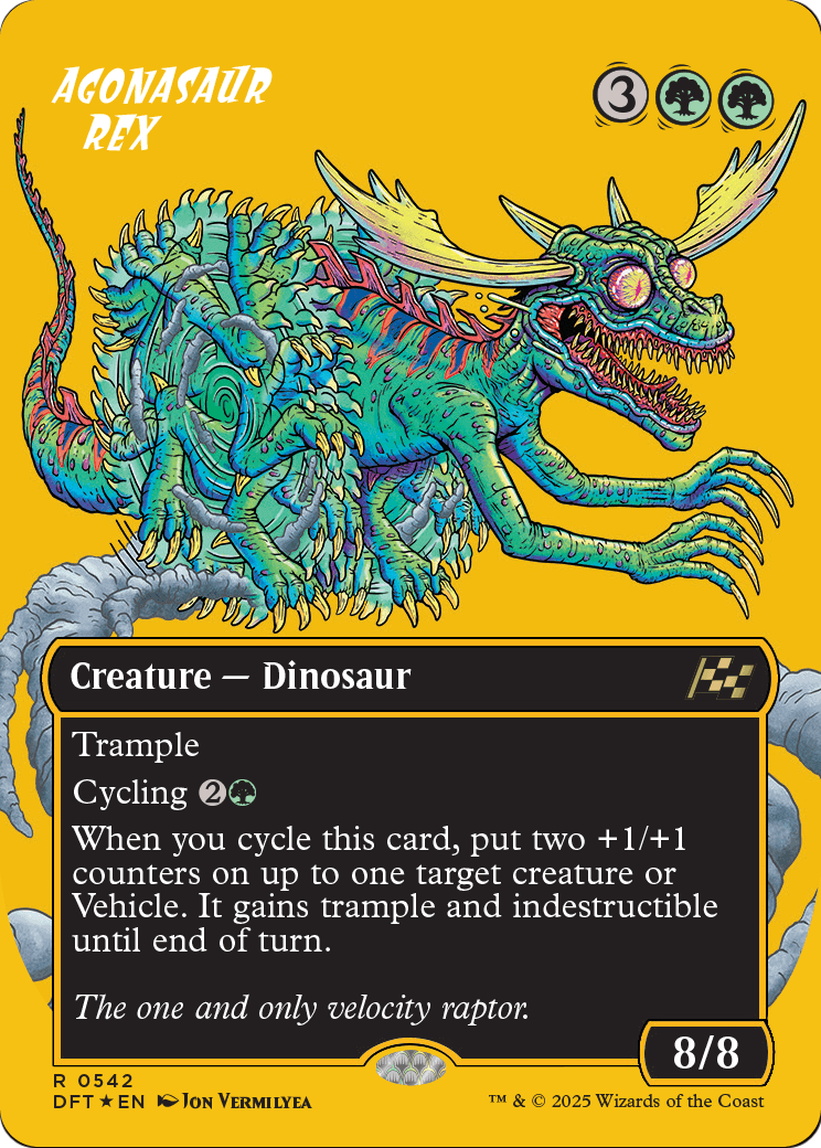 Agonasaur Rex (Borderless) (First-Place Foil) (DFT-542) - Aetherdrift Foil