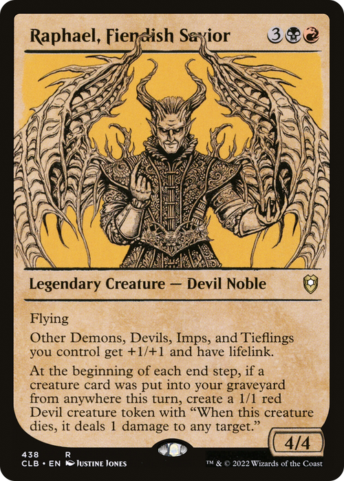 Raphael, Fiendish Savior (Showcase) (CLB-438) - Commander Legends: Battle for Baldur's Gate: (Showcase) Foil