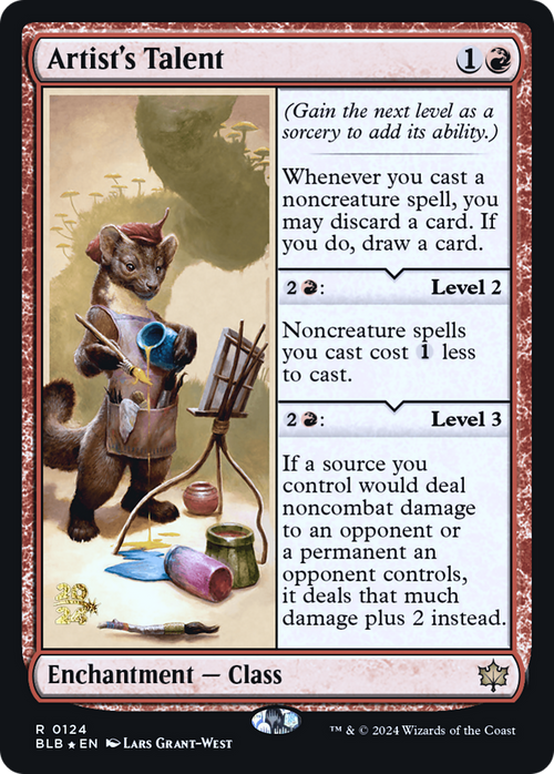 Artist's Talent (PRE-124) - Bloomburrow Promos Foil