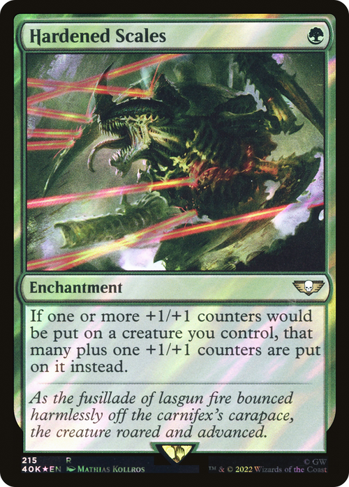 Hardened Scales (Surge Foil) (40K-215) - Warhammer 40,000 Commander Foil
