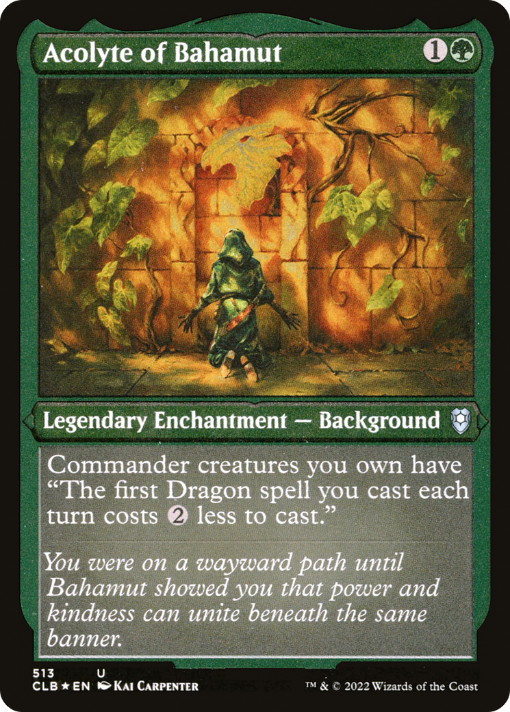 Acolyte of Bahamut (Foil Etched) (CLB-513) - Commander Legends: Battle for Baldur's Gate Foil