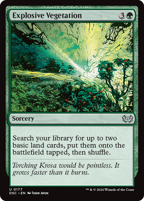Explosive Vegetation (DSC-177) - Duskmourn: House of Horror Commander